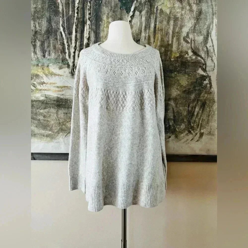 EVRI Knit Pullover Sweater in Neutral Size 1X NWOT